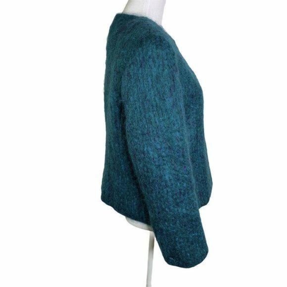 Donegal Design Blue Ireland Wool Mohair Jacket - Picture 5 of 11